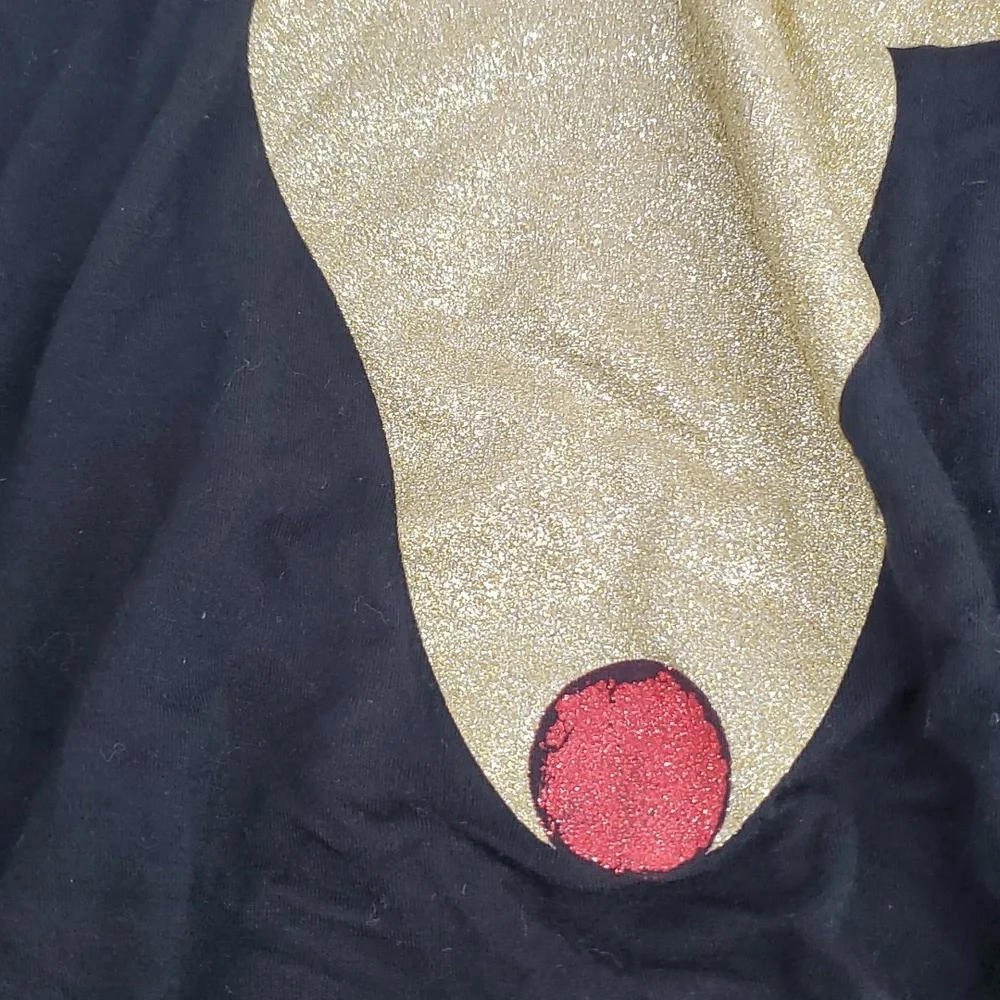 Womens Holiday Rudolph Reindeer Tunic Top Medium - Picture 6 of 6